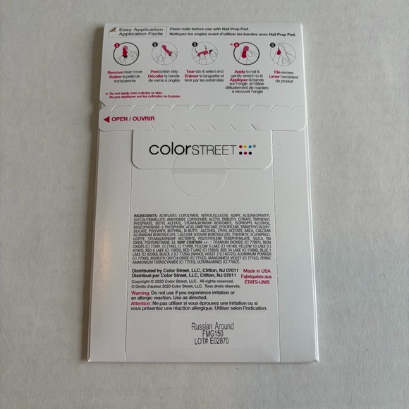 *Retired* Color Street: Russian Around | Crimson Sparkle Fall Autumn Glitter - Picture 4 of 12